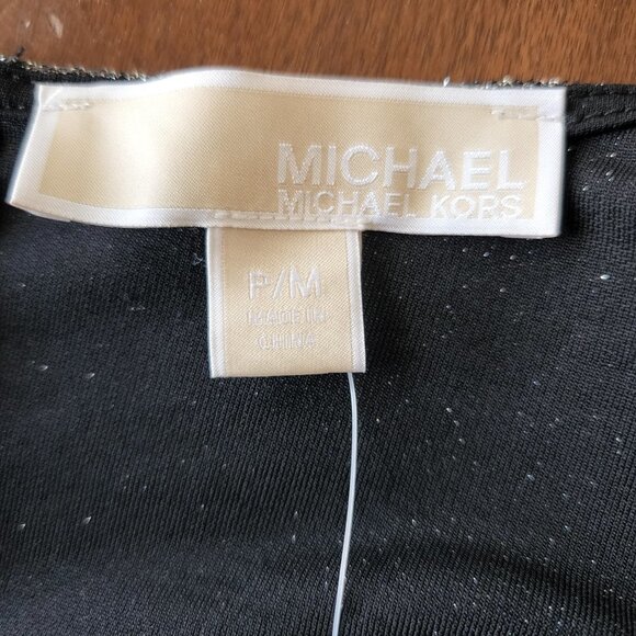 Michael Kors Silver Metallic Evening Dress NWT SZ P/M - Picture 11 of 12